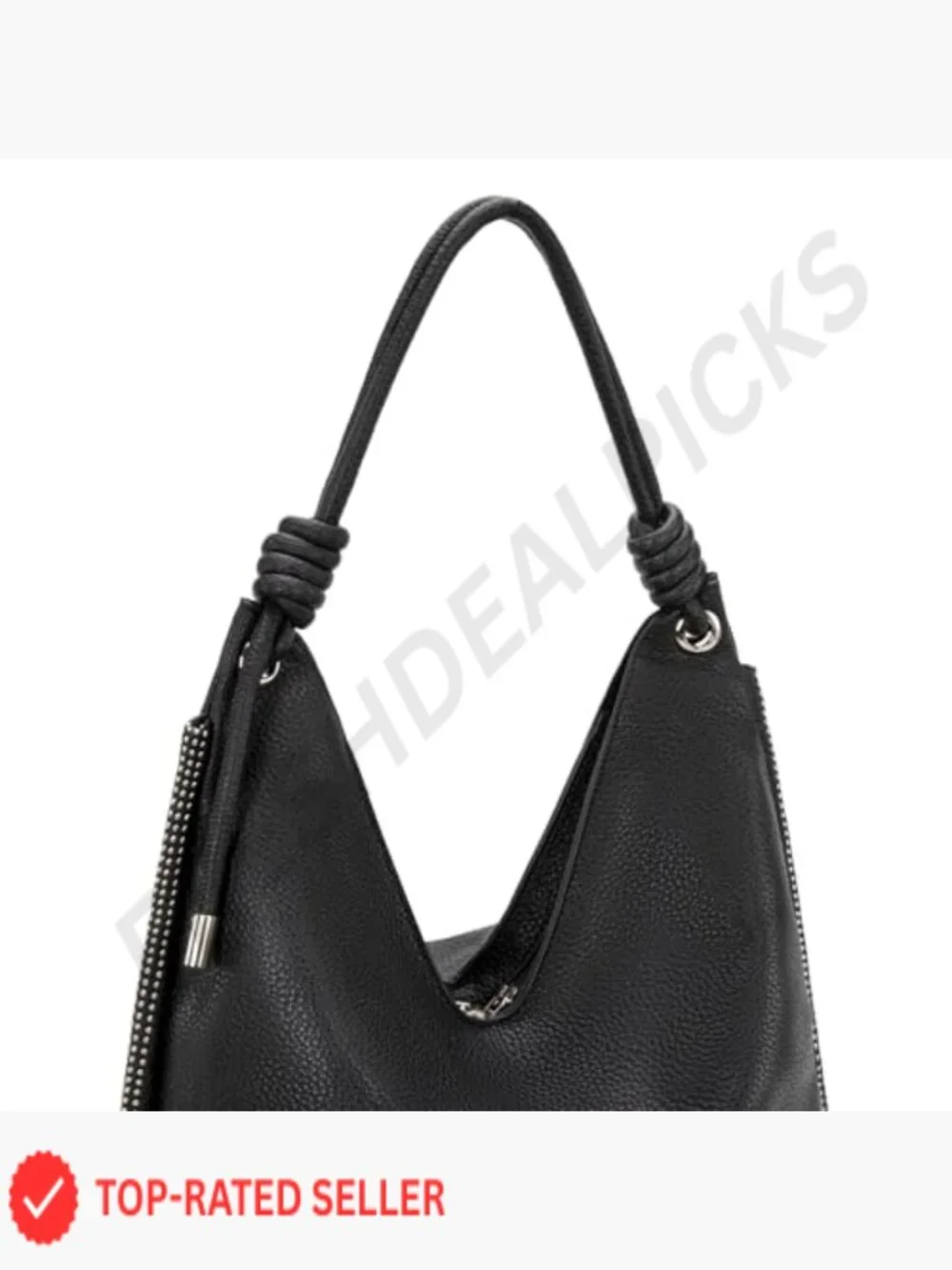 Hobo Bag Soft Slouchy PU Leather Top Handle Shoulder Purses Handbag with Knot